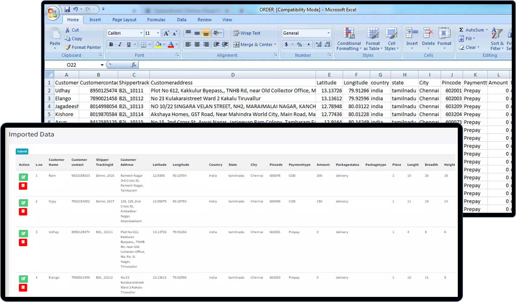 Easily import orders